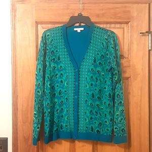 Isaac Mizrahi Live Animal Mixed Print Cardigan Small